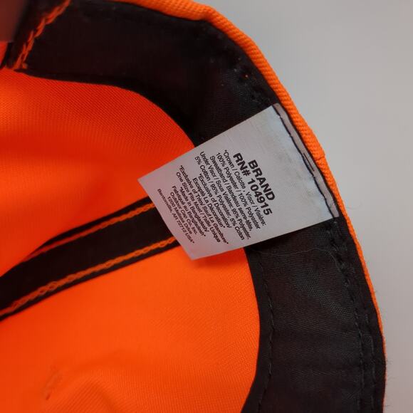 Cabela's Snapback Hat Orange One Size Spell Out Embroidered Adjustable - Picture 9 of 10